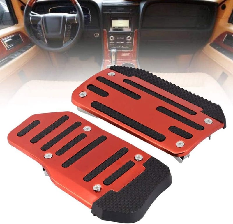 woobles Accelerator Pad Cover Red Pedal Covers Automatic Car Pedal Covers Universal Accelerator Pedal Cover Non-Slip Brake Pedal Cover for Automatic Vehicles at Car Foot Pedals Pads (Red) - Image 3